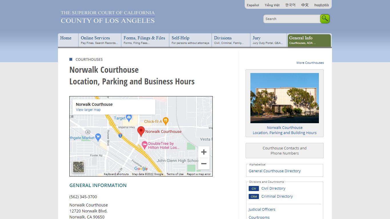 Norwalk Courthouse - Los Angeles County Superior Court